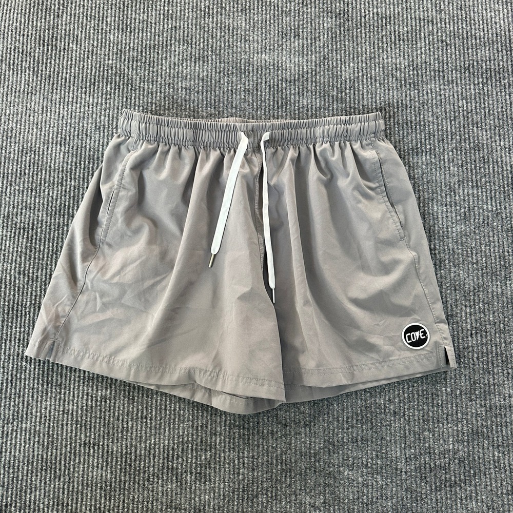 Cove Mens Athletic Shorts 38 Grey Stretch Lightweight Pockets